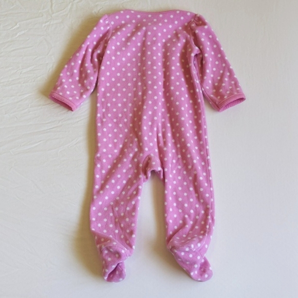 simple joys purple fleece zipper footie sleeper pajamas 6-9 months baby girl - Picture 7 of 7